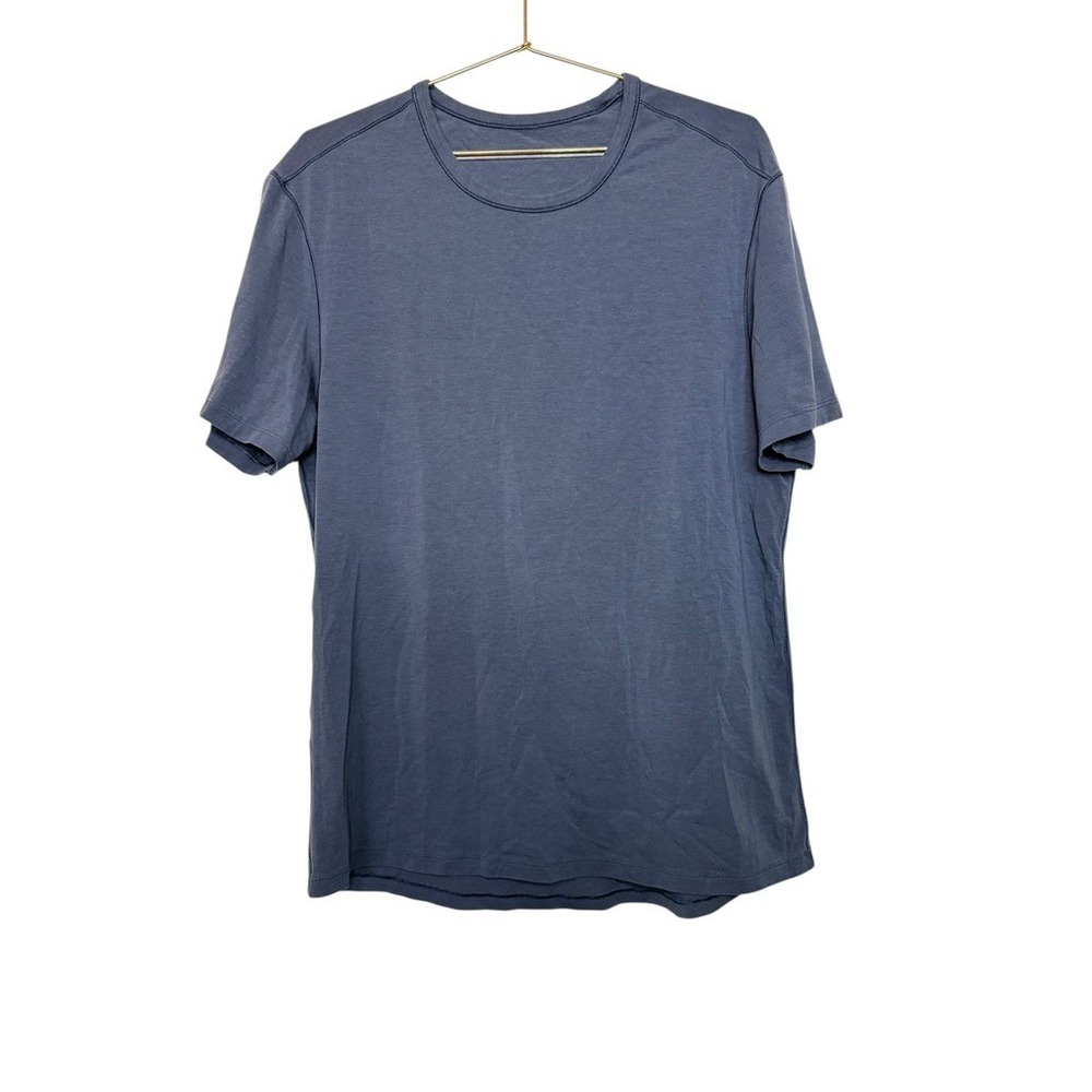 Lululemon Mens Short Sleeve Crew Neck T Shirt Blue Size‎ L Activewear Gym